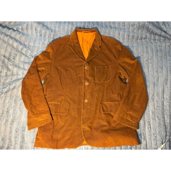 Romeo Gigli VintageItalian Corduroy Blazer Jacket Orange Brown Size M
